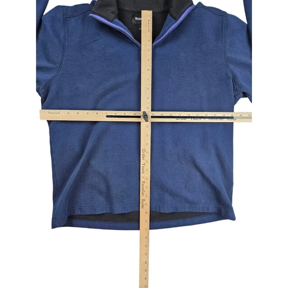 Bonobos Sweater Mens‎ Blue Large Quarter Zip Pullover Slim Fit Athletic Golf